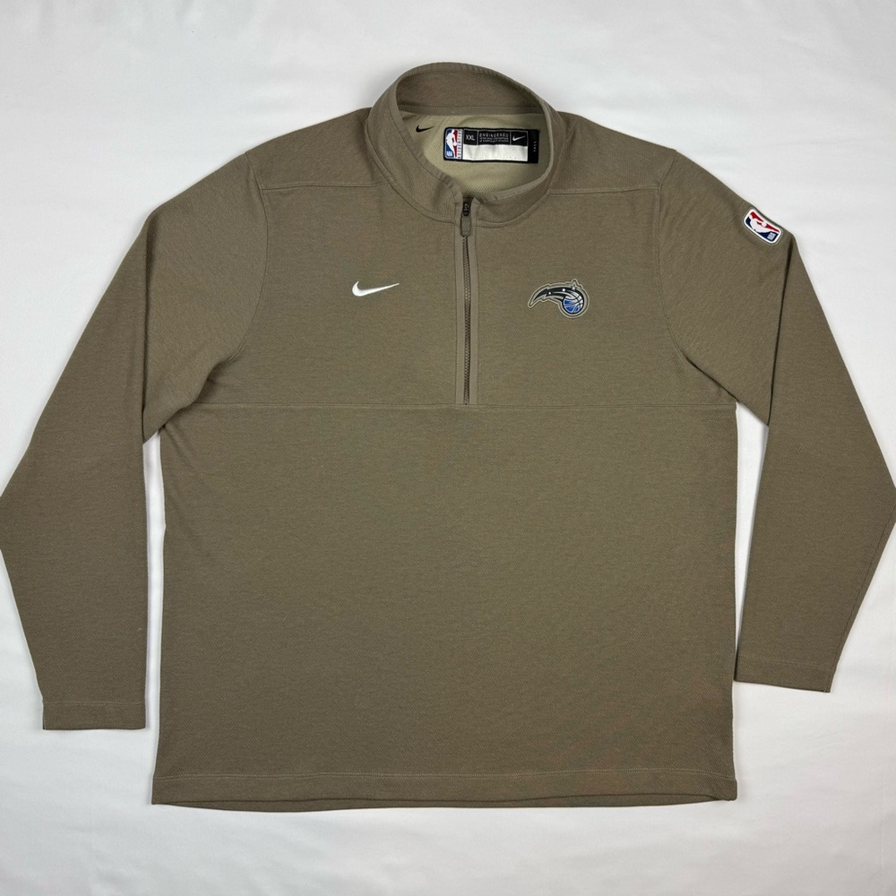 Nike Engineered Orlando Magic Mens 1/4 Zip Pullover 2XL Tall Beige/Tan B2